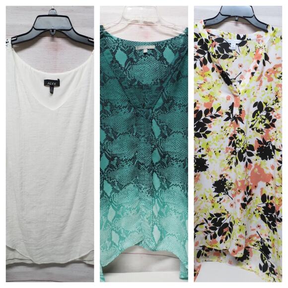 Lot of 3 Plus Size 3X Tops Blouses Alyx NY Collection Boutique - Picture 1 of 16